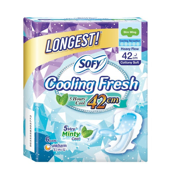 SOFY COOLING FRESH NIGHT SLIM WING 42CM 6S
