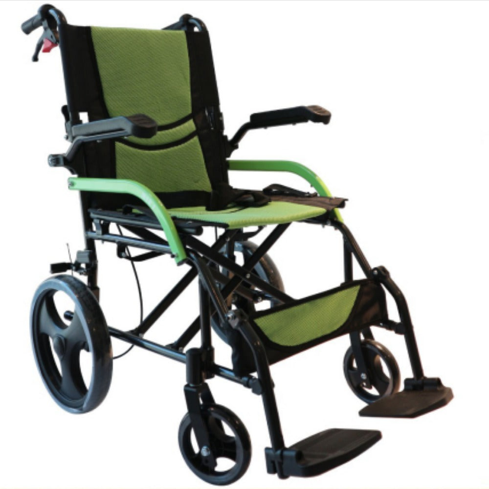 AHC MACARON WCG2 (EMERALD) ALUMINIUM WHEELCHAIR 12'' PU FLIP ARMREST
