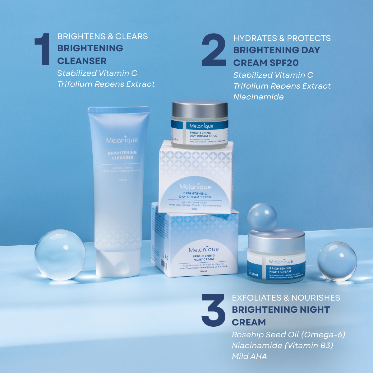 MELANIQUE BRIGHTENING NIGHT CREAM 50ML