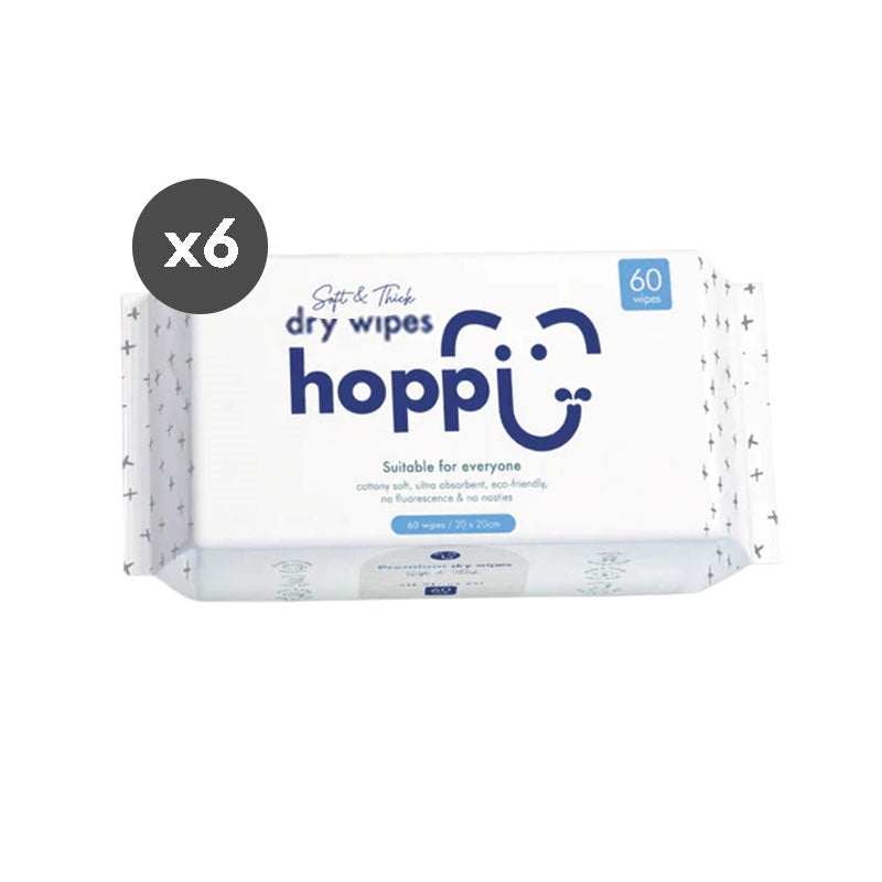 HOPPI DRY WIPES 60S x 6