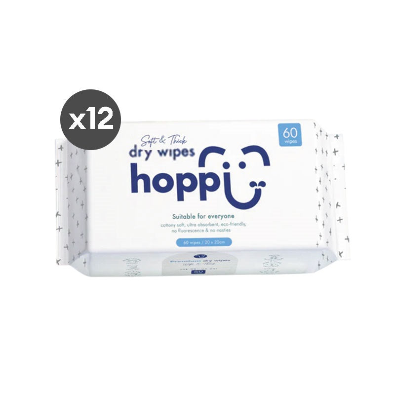 HOPPI DRY WIPES 60S x 12
