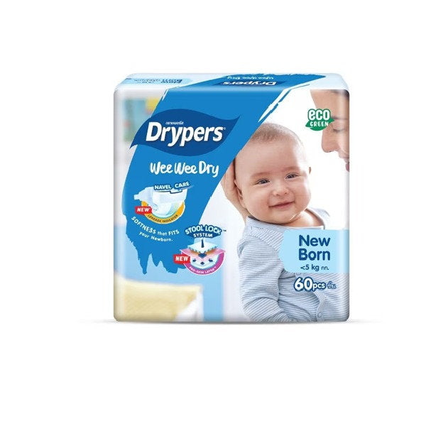DRYPERS WEE WEE DRY NEW BORN 60S X 3
