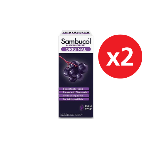SAMBUCOL ORIGINAL BLACK ELDERBERRY 250ML x2