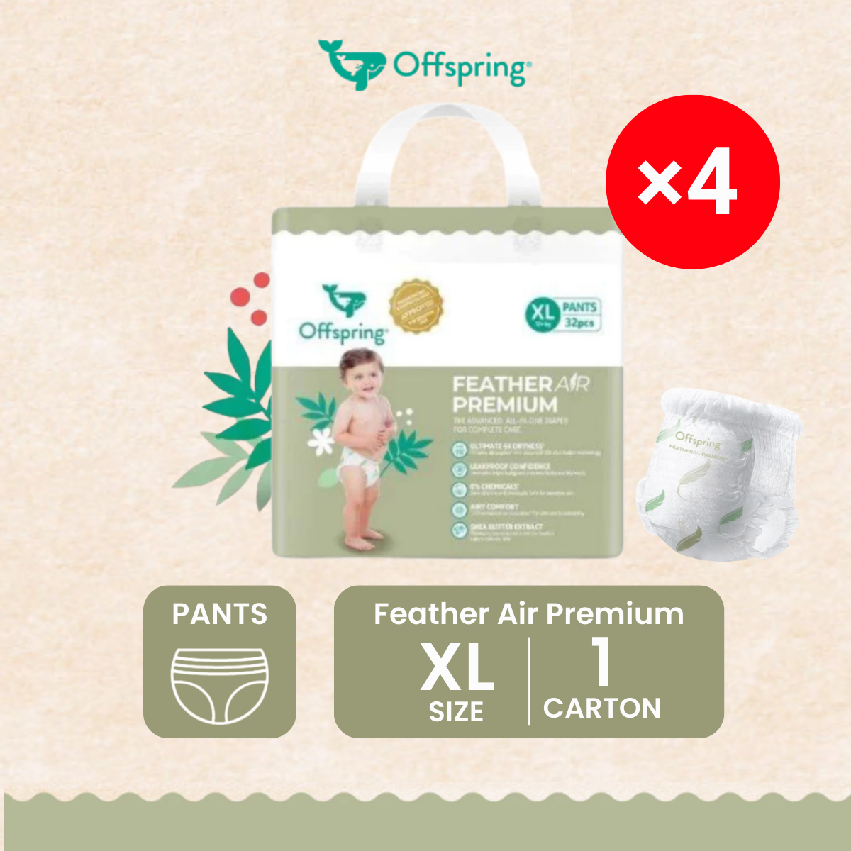 OFFSPRING FEATHER AIR PREMIUM PANTS XL 32S X 4