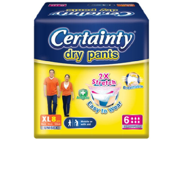 CERTAINTY DRY PANTS ADULT REGULAR XL 95-125CM 8S X 8