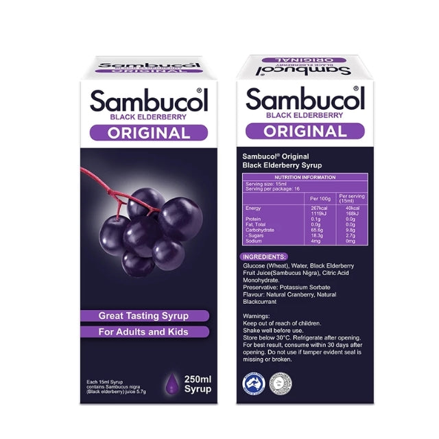 SAMBUCOL ORI BLK ELDERBERRY 250ML 2S