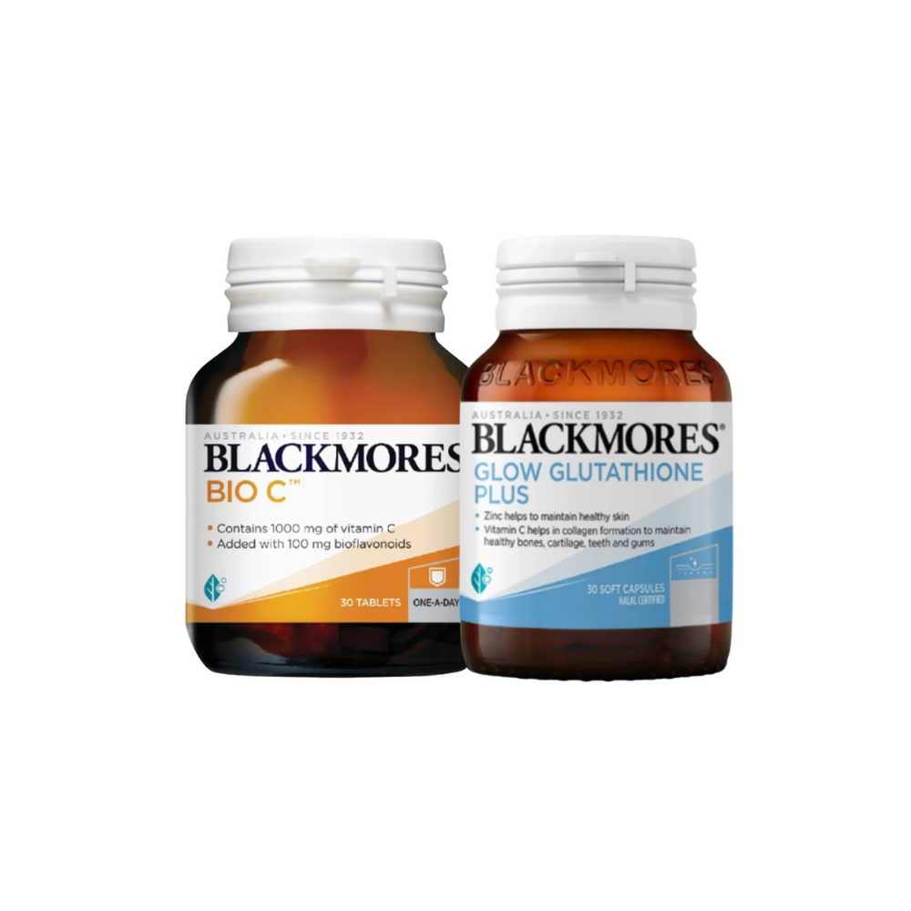 BM BIO C 1000MG 30S + BM GLOW GLUTATHIONE PLUS 250MG 30S