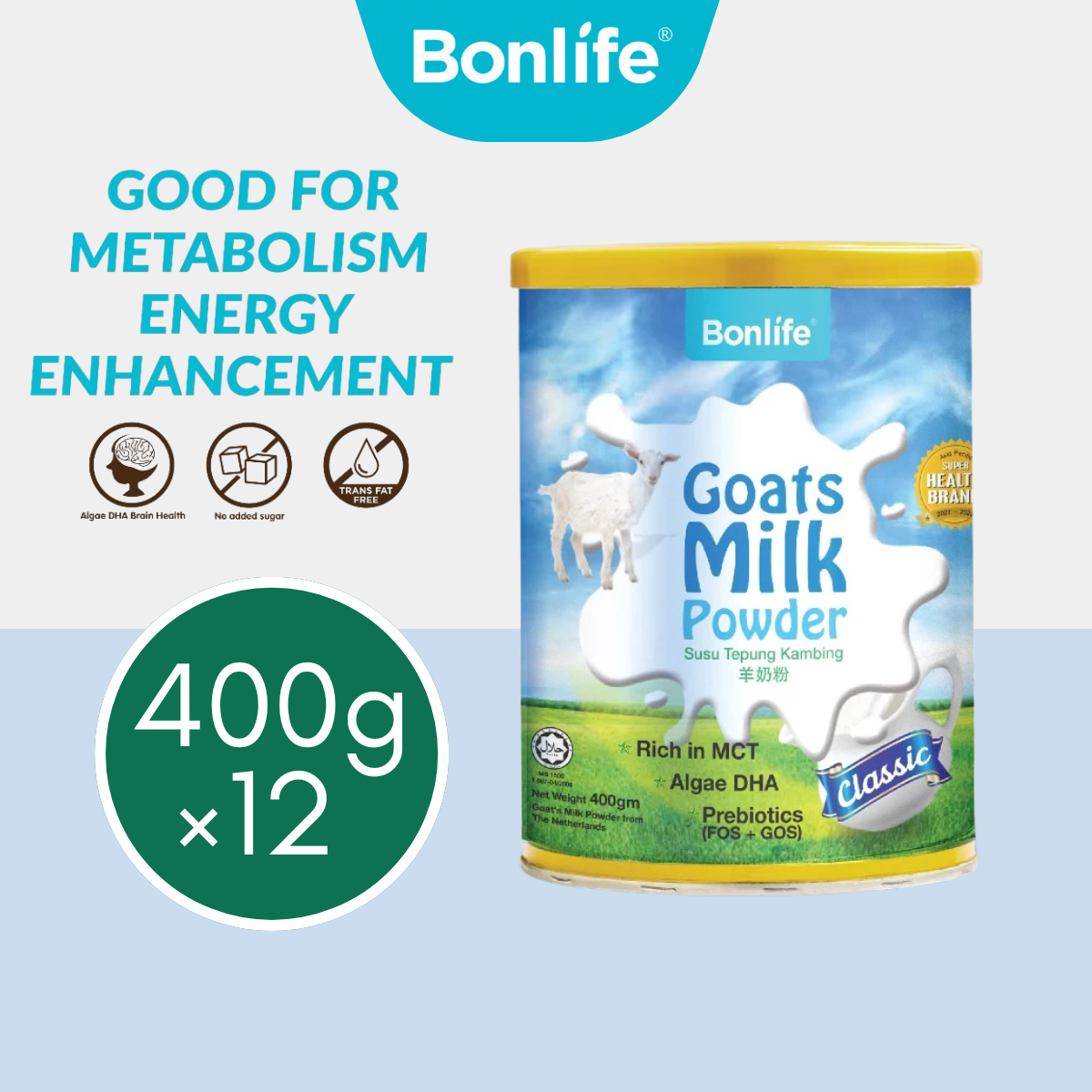 BONLIFE Goat Milk Powder Classic 400g x 12