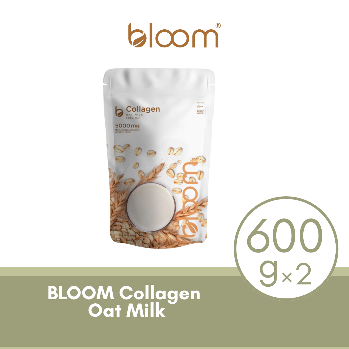 BLOOM COLLAGEN OAT MILK 600G × 2