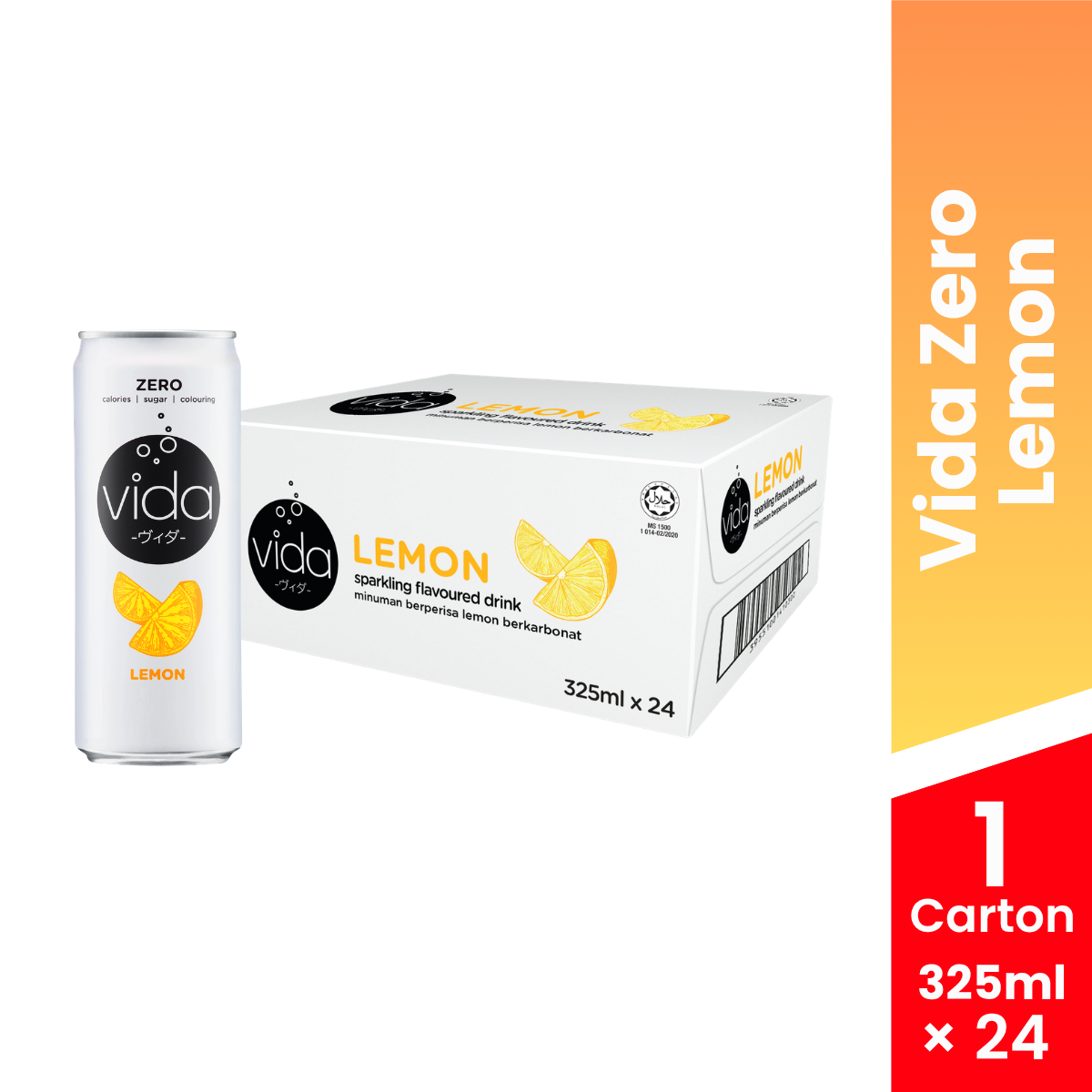 VIDA ZERO ORIGINAL CITRUS 325ML x 24