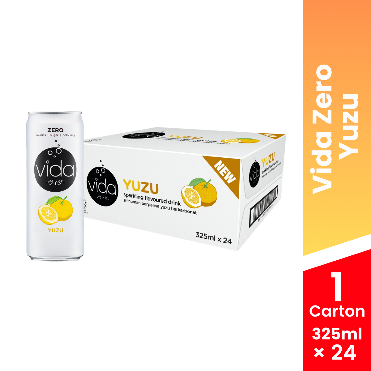 VIDA ZERO YUZU 325ML x 24