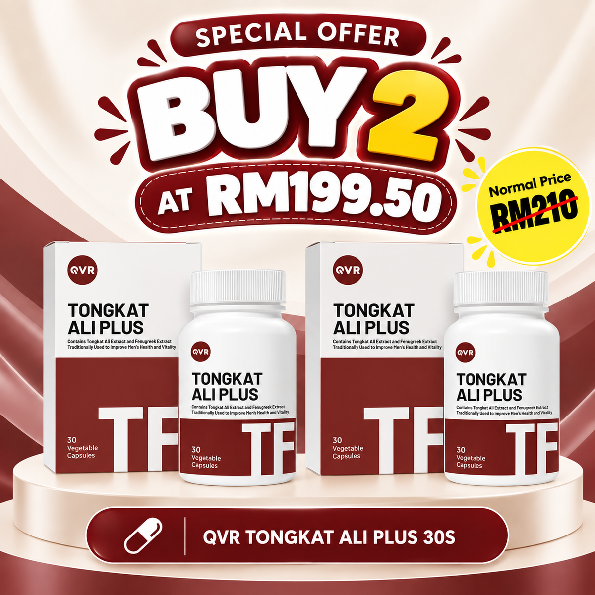 QVR TONGKAT ALI PLUS 30S x2