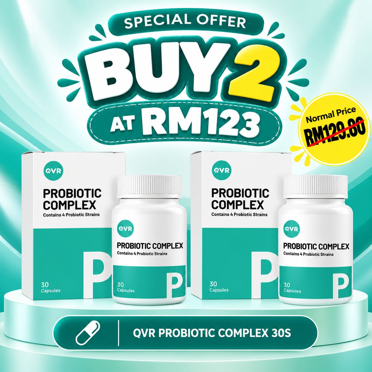 QVR PROBIOTIC COMPLEX 30S x2
