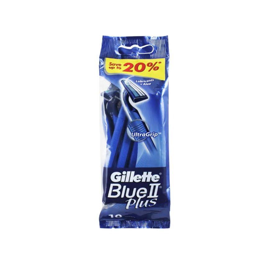 GILLETTE BLUE II PLUS SENSITIVE DISPOSABLE RAZOR 10S