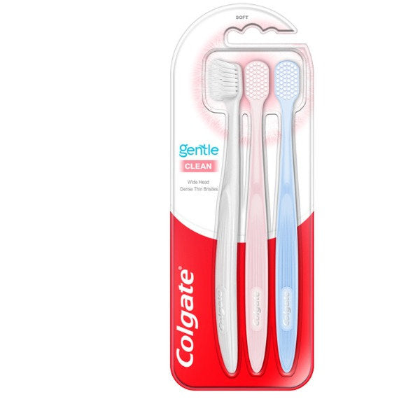 COLGATE TOOTHBRUSH GENTLE CLEAN 3S