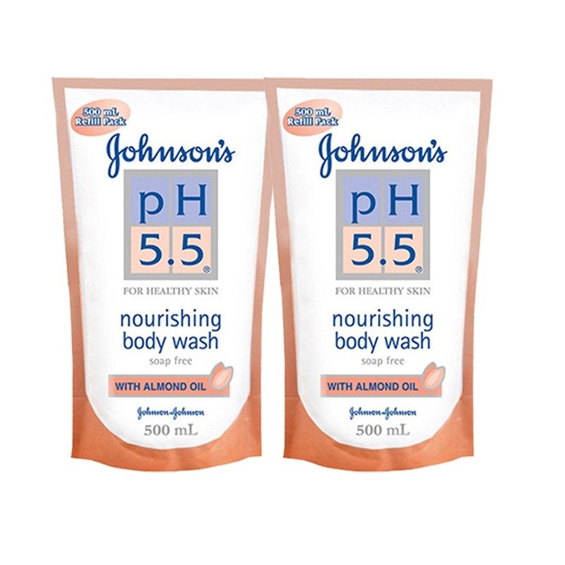 JOHNSON PH5.5 ALMOND OIL BODY WASH 500ML X 2