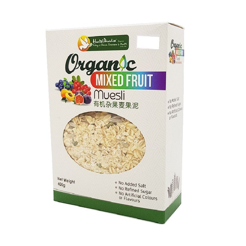 HEALTH PARADISE ORGANIC MUESLI MIXED FRUIT 400G