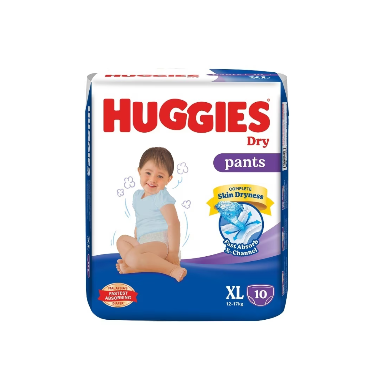 HUGGIES DRY PANTS XL 10S