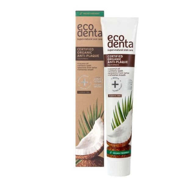 ECODENTA TOOTHPASTE ANTI-PLAQUE WITH COCONUT OIL 75ML