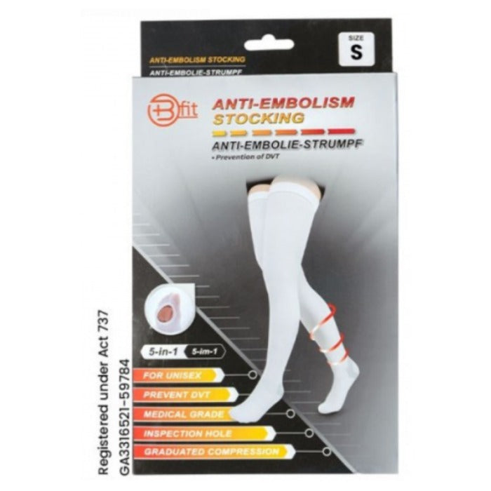 BFIT 5IN1 E164 TED 18MMHG THIGH HIGH S