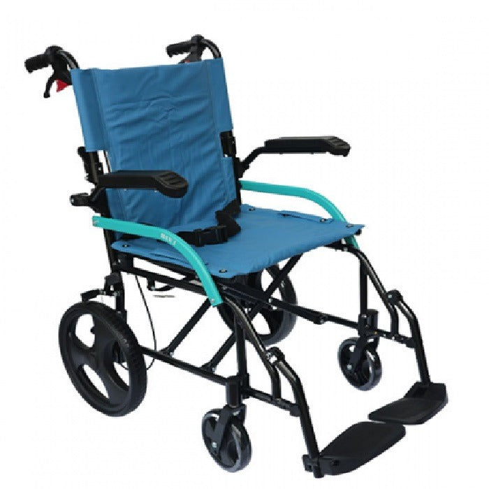 (X) AHC MACARON WCG1 PEARL ALUMINIUM WHEELCHAIR 12'' PU FLIP ARMREST