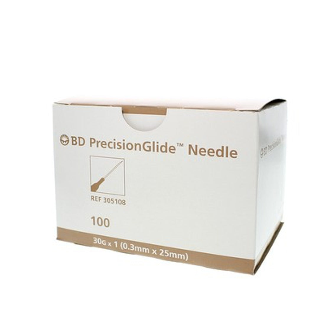 BD NEEDLE 30G X 1 IN (0.3MM X 25MM) REF305108 100S
