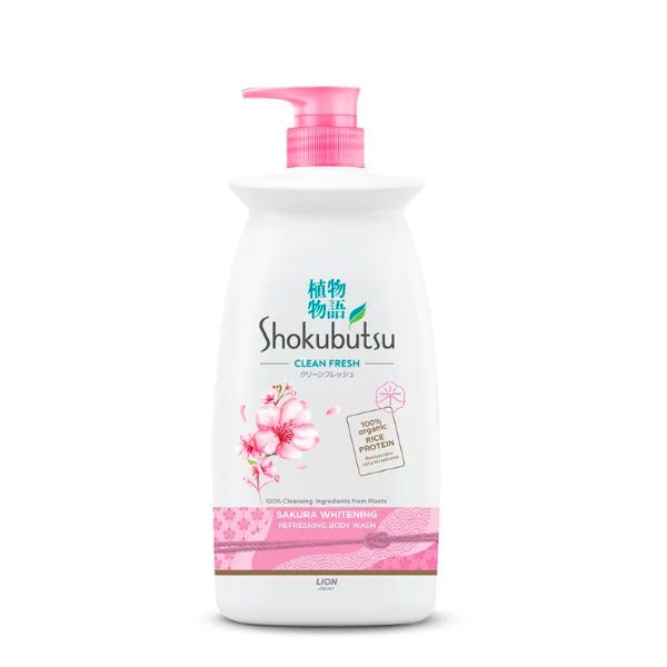SHOKUBUTSU BODY WASH CLEAN FRESH SAKURA WHITENING 900G