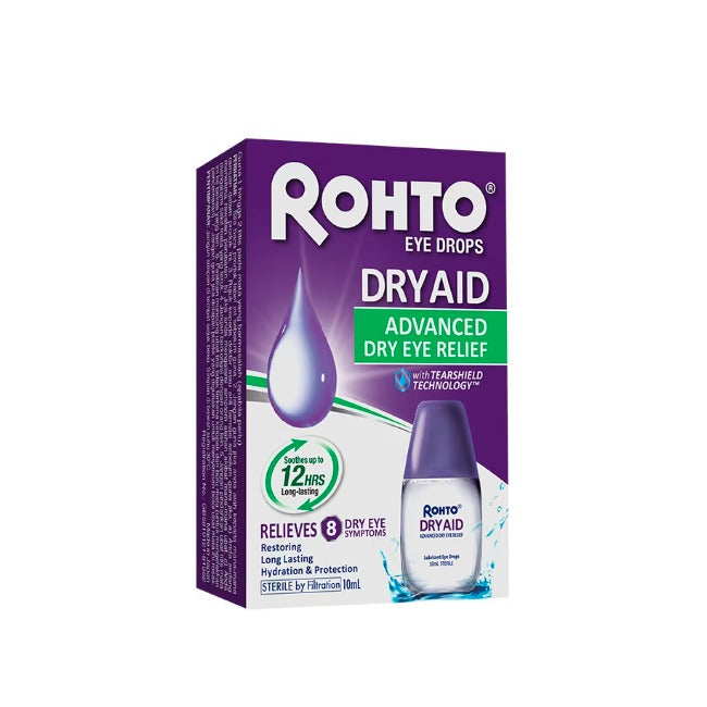 ROHTO DRY AID ADVANCED DRY EYE RELIEF EYE DROPS 10ML