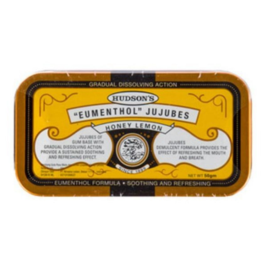 HUDSONS JUJUBES HONEY LEMON TIN 50G