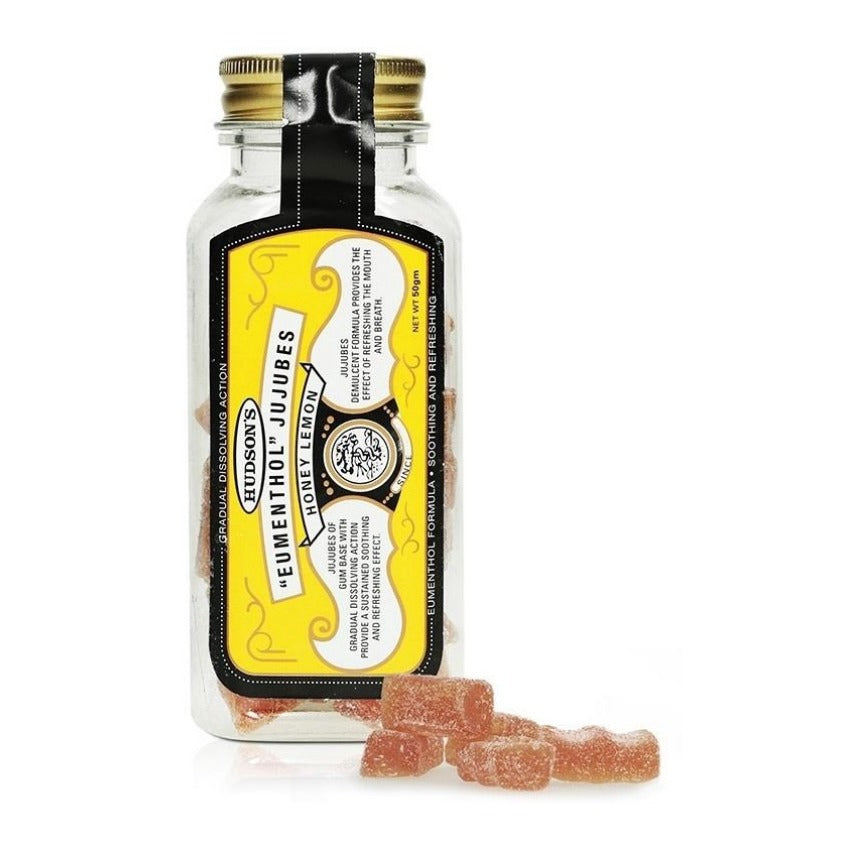 HUDSONS JUJUBES HONEY LEMON BOTTLE 50G