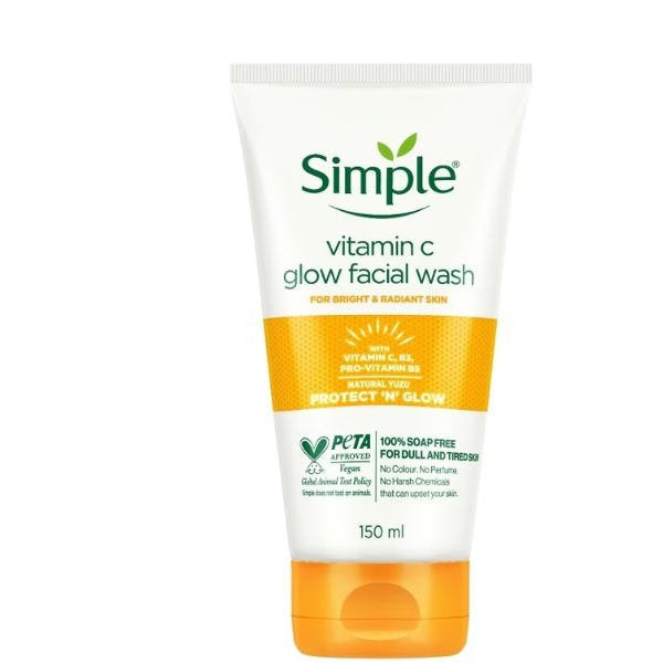 SIMPLE PROTECT 'N' GLOW VITAMIN C GLOW FACIAL WASH 150ML
