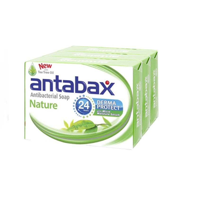 ANTABAX ANTIBACTERIAL BAR SOAP NATURAL 75G 3S
