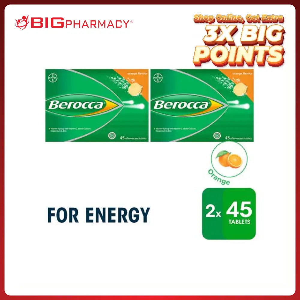 BEROCCA EFFERVESCENT ORANGE 45SX2