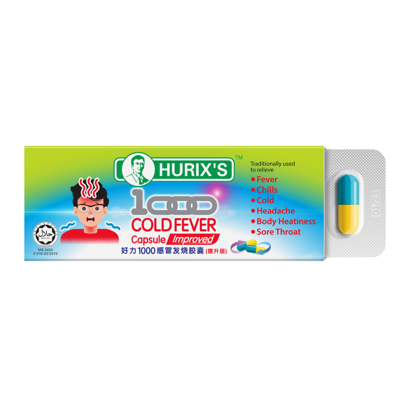 HURIXS 1000 COLD FEVER CAPSULE IMPROVED 6S