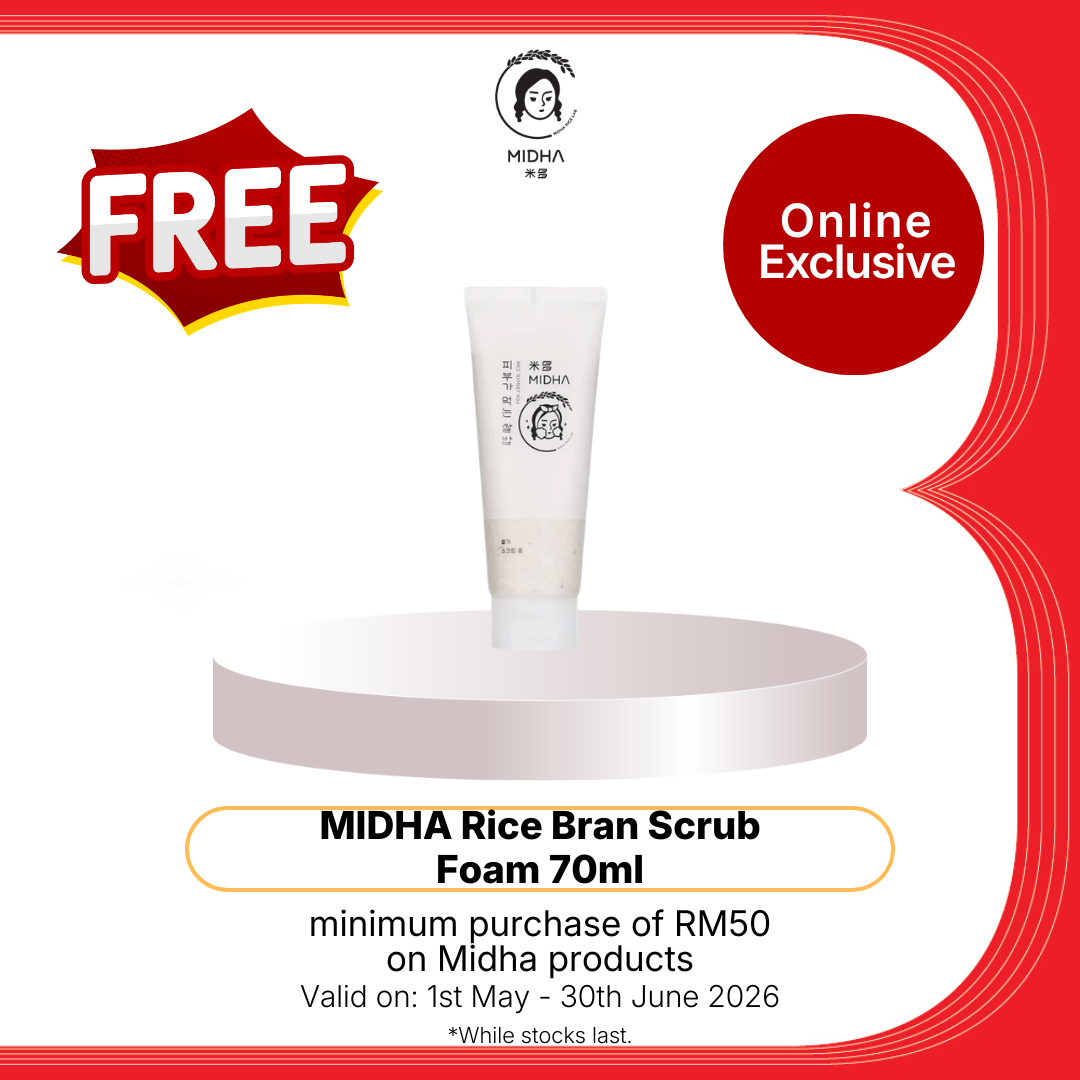 MIDHA RICE BRAN SCRUB FOAM 150ML