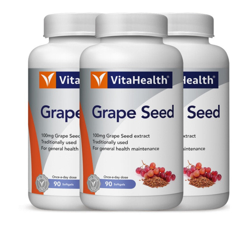 VITAHEALTH GRAPE SEED 3X90S