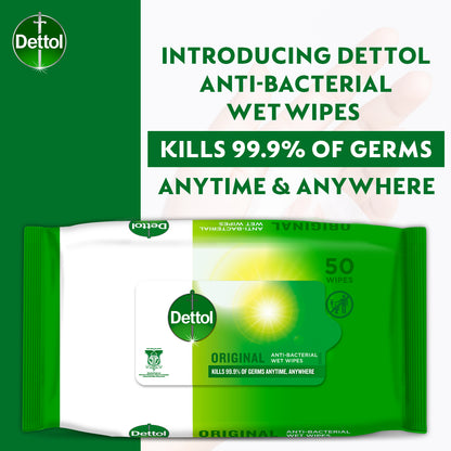 DETTOL WIPES ANTIBACTERIAL 50S