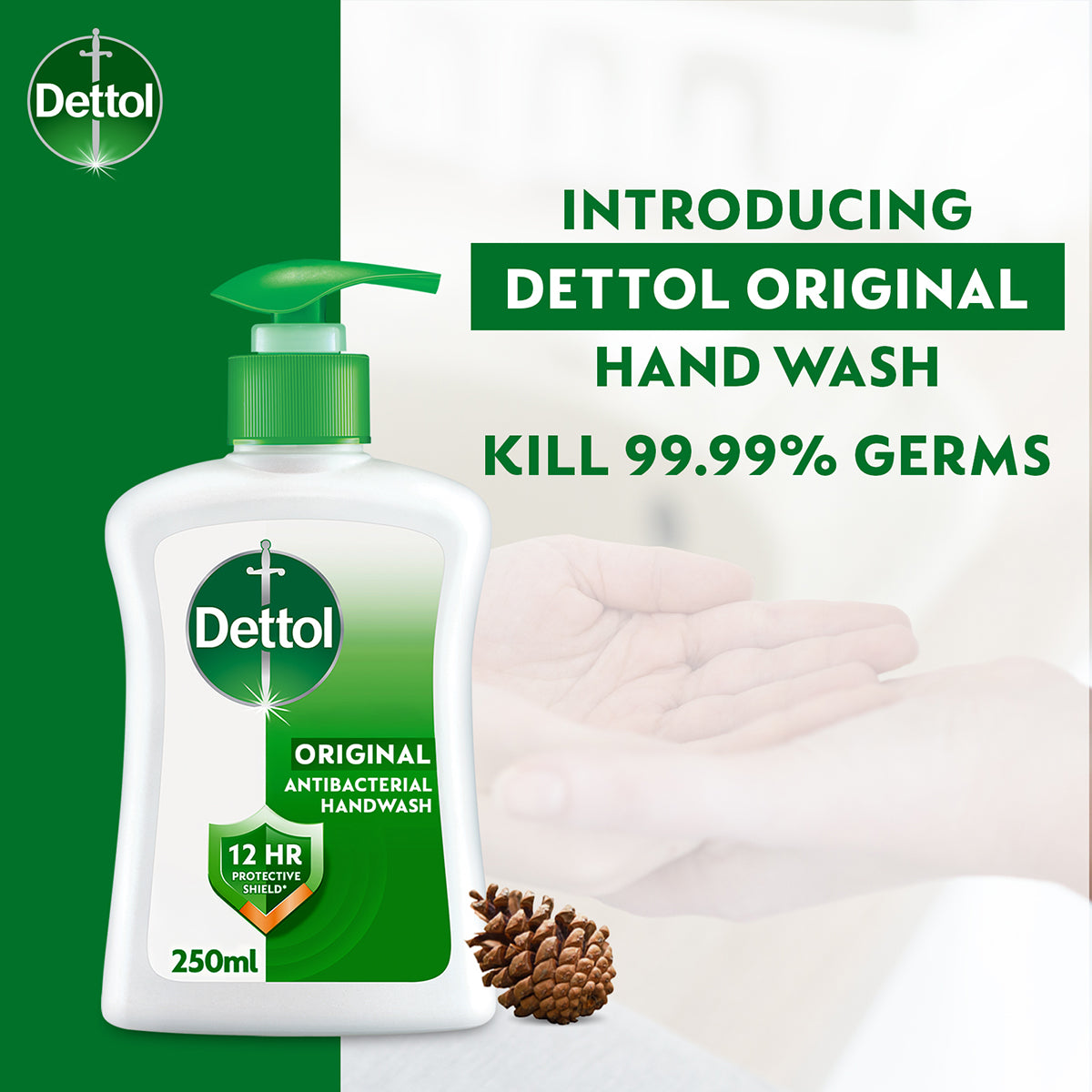 DETTOL ANTIBACTERIAL HAND WASH LIQUID ORIGINAL 250ML 3S