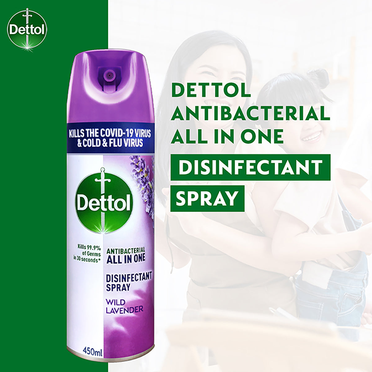DETTOL SPRAY LAVENDER 450ML | BIG Pharmacy Malaysia Official eStore