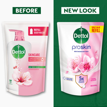 DETTOL PROSKIN BODY WASH SAKURA BLOSSOM REFILL 800G
