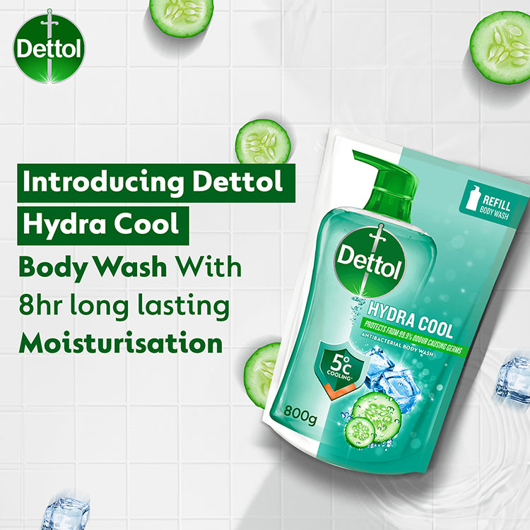 DETTOL SHOWER GEL HYDRA COOL MENTHOL CUCUMBER REFILL 800G