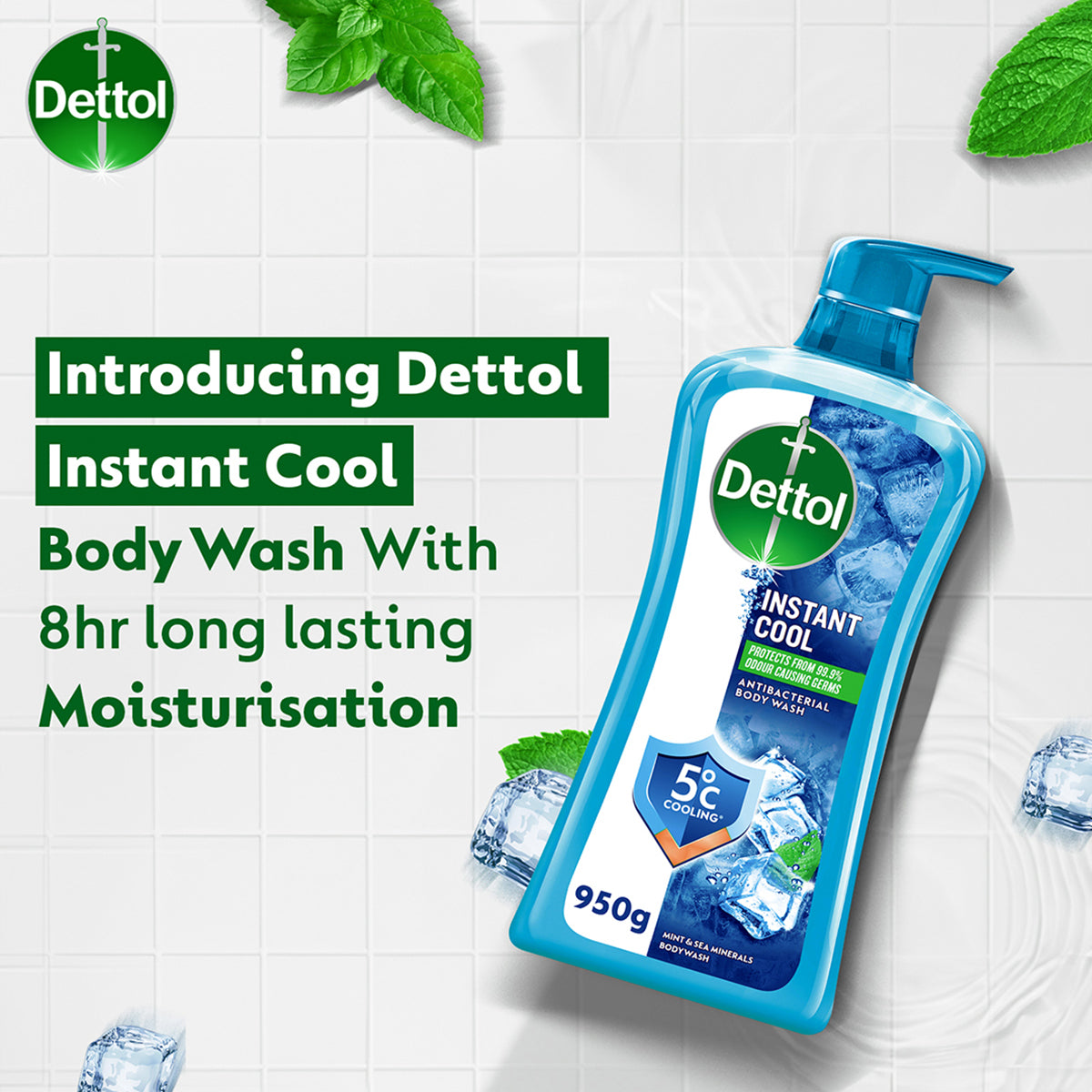 DETTOL SHOWER GEL COOL 900G
