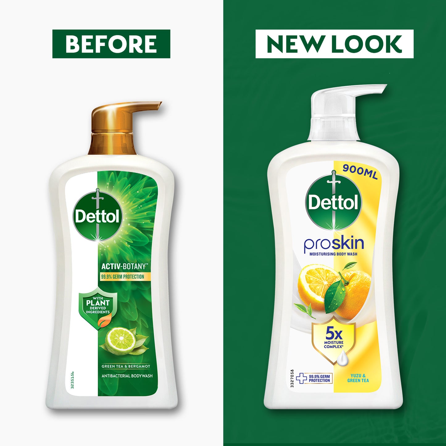 DETTOL SHOWER GEL GREEN TEA & BERGAMOT 800G