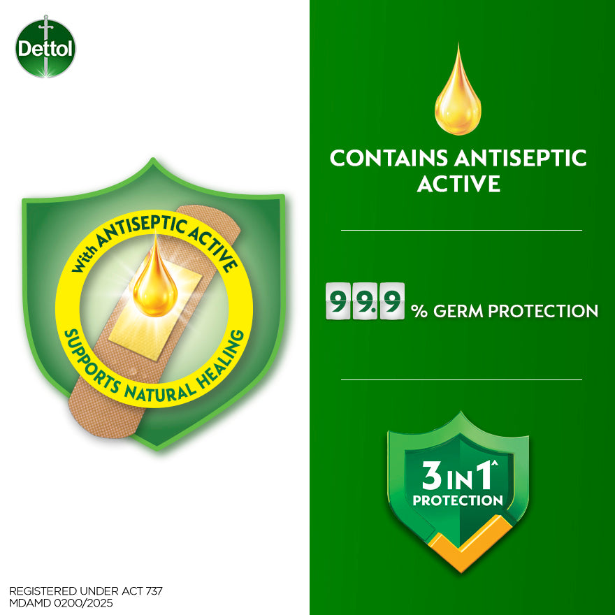 DETTOL ANTISEPTIC PLASTER WATERPROOF 10S