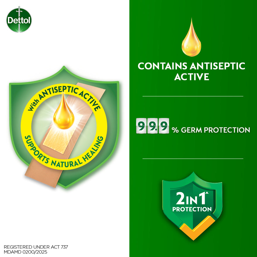 DETTOL ANTISEPTIC ELASTIC PLASTER 10S