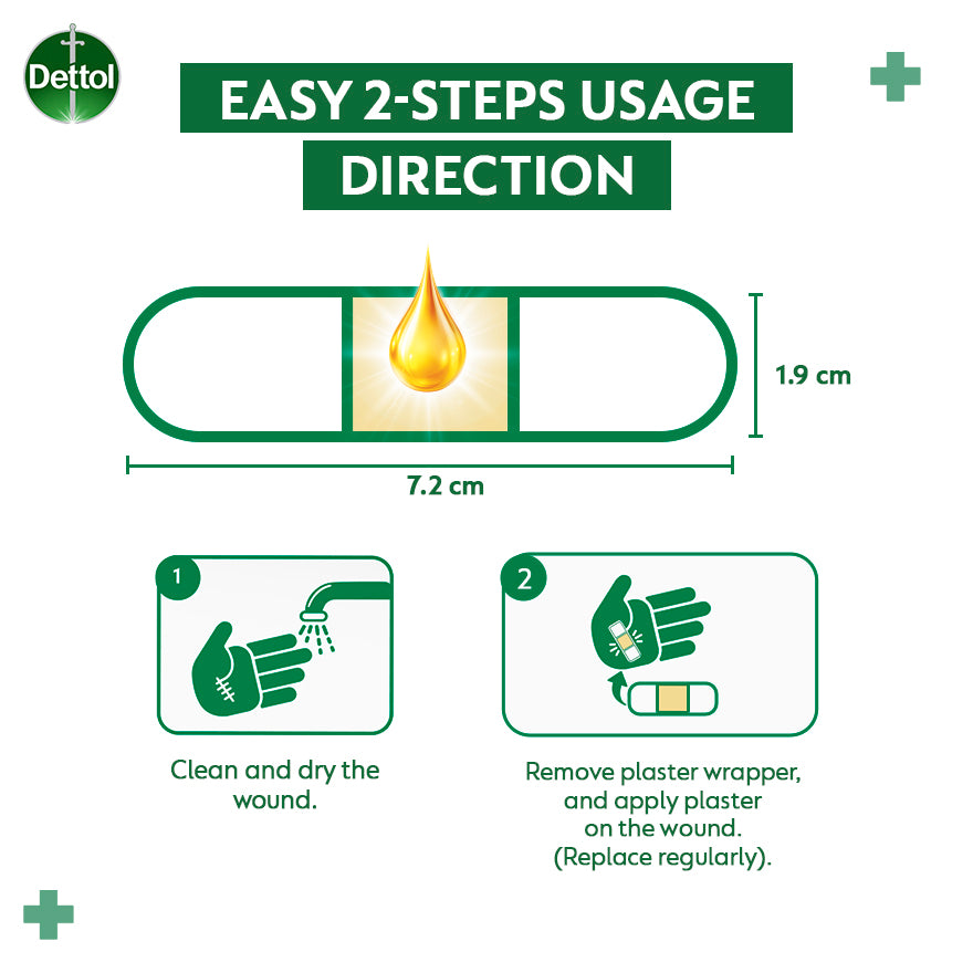 DETTOL ANTISEPTIC PLASTER WATERPROOF 10S