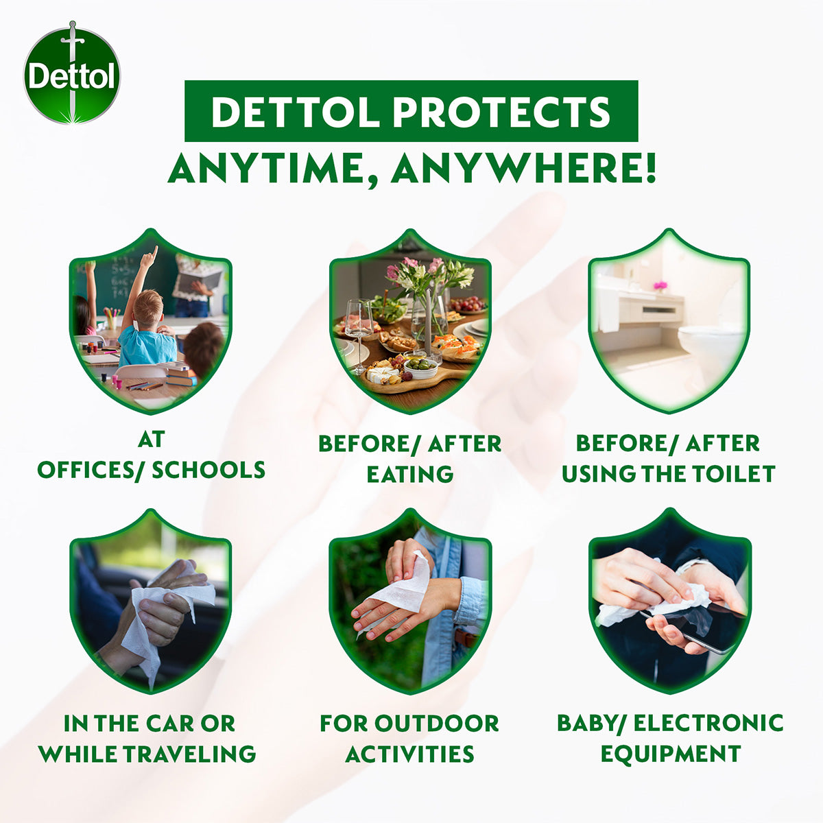 DETTOL WIPES ANTIBACTERIAL 10SX3