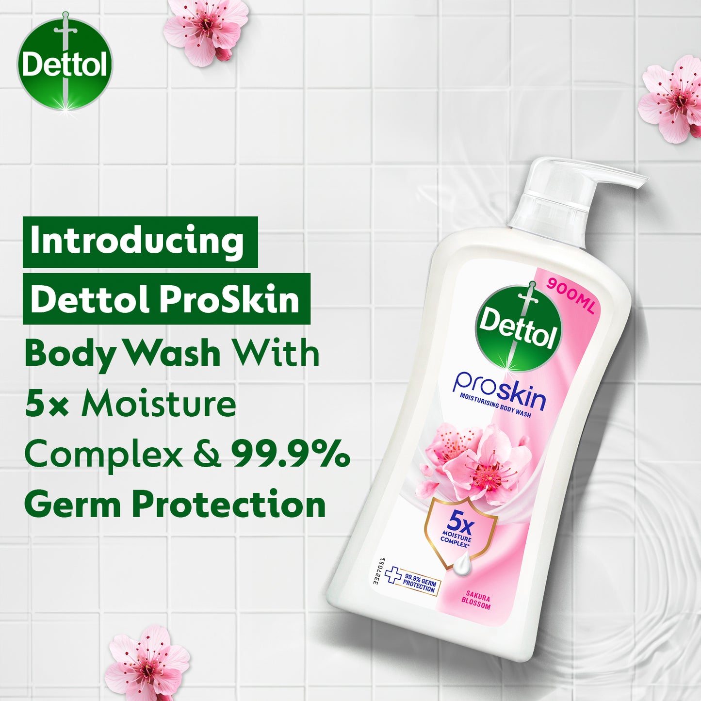 DETTOL SHOWER GEL SKINCARE 900G