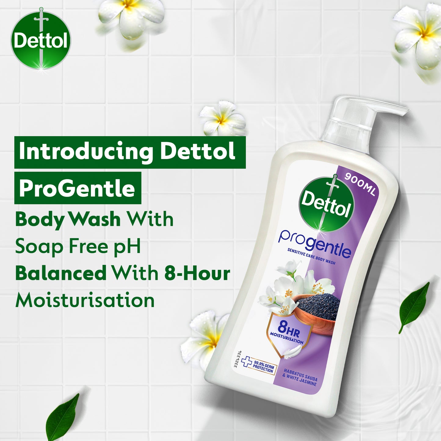 DETTOL SHOWER GEL GENTLE CARE 900G
