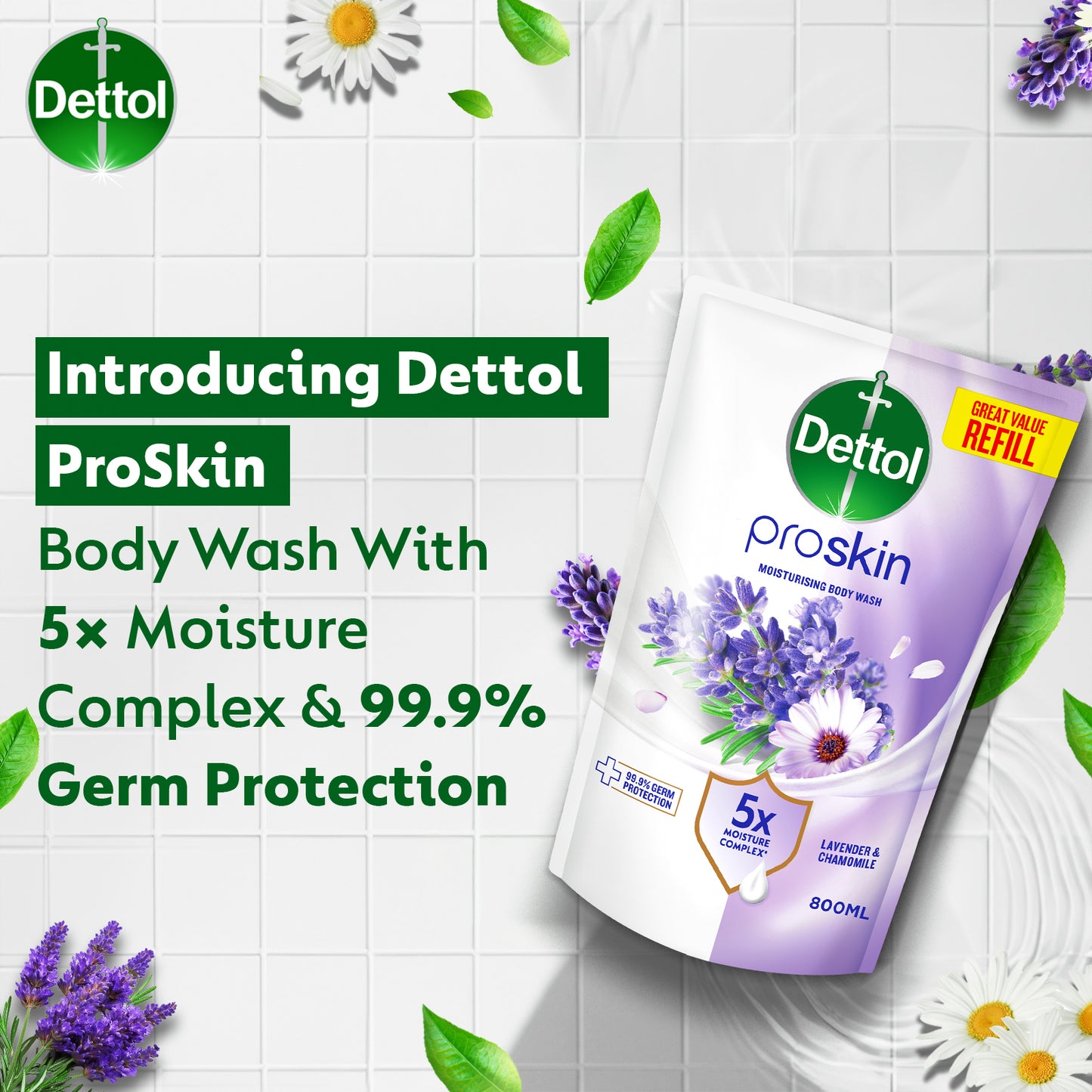 DETTOL SHOWER GEL LAVENDER & CHAMOMILE (VALUE REFILL) 720G